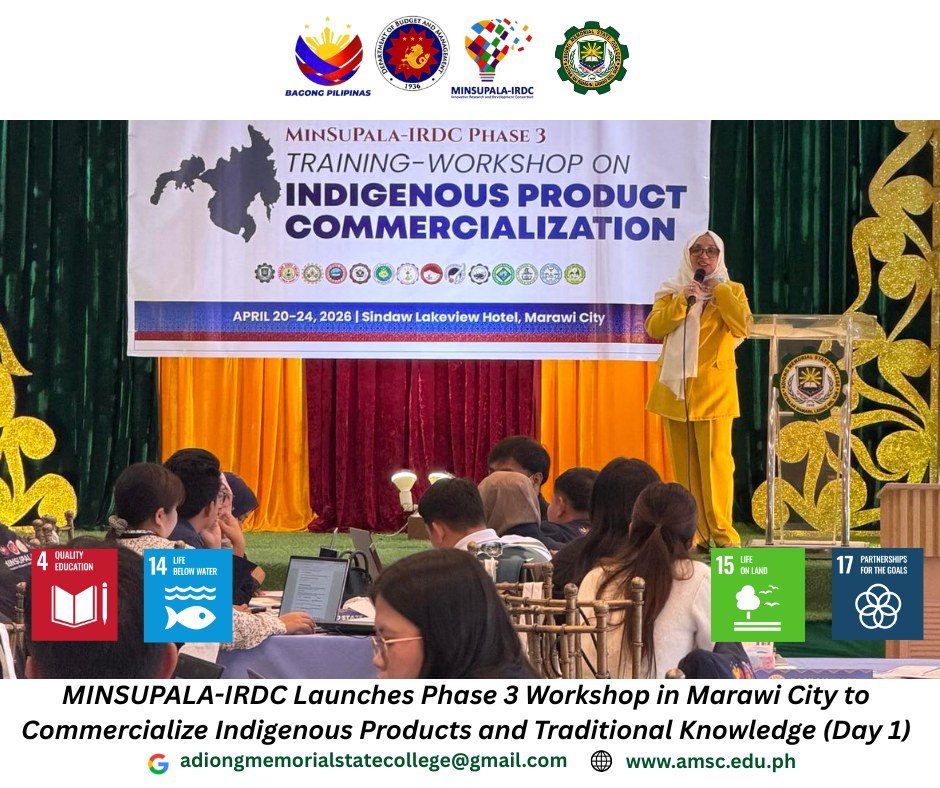 MINSUPALA-IRDC Launches Phase 3 Workshop in Marawi City to Commercialize Indigenous Products and Traditional Knowledge (Day 1)